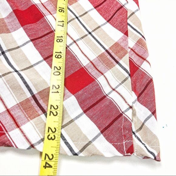 Vintage Red Plaid Blouse Sz M - Picture 12 of 12